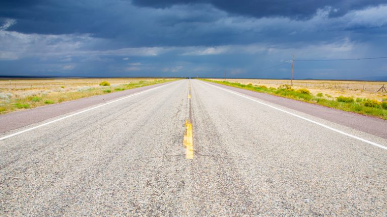 Stretch of US-285 highway in New Mexico