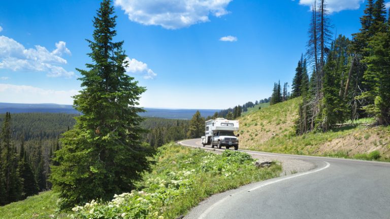 RV in Yellowstone Park