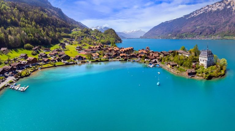 aerial view of Lake Brienz