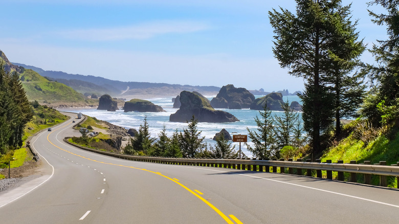 winding coastal road