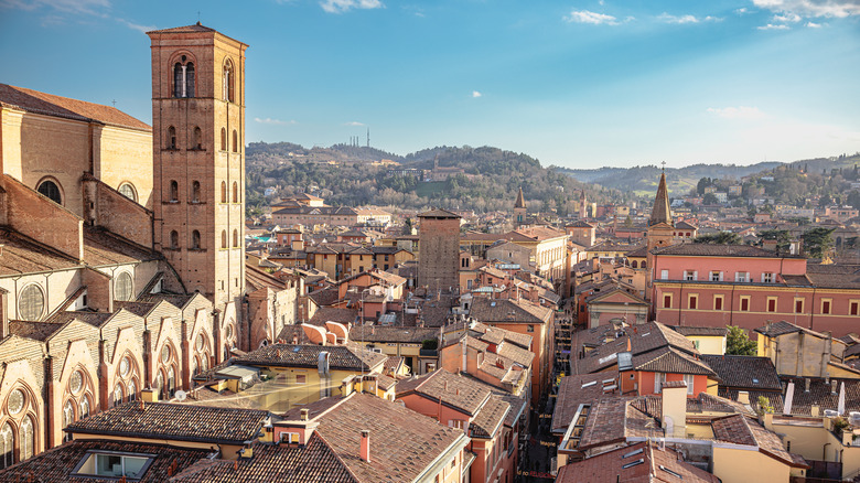 Aerial view of Bologna, Italy