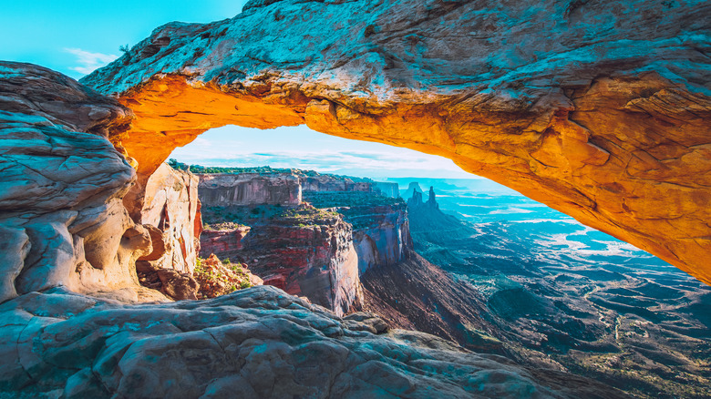 Sunrise at Mesa Arch at Canyonlands National Park, Utah