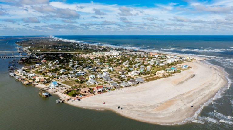 aerial view of Vilano Beach