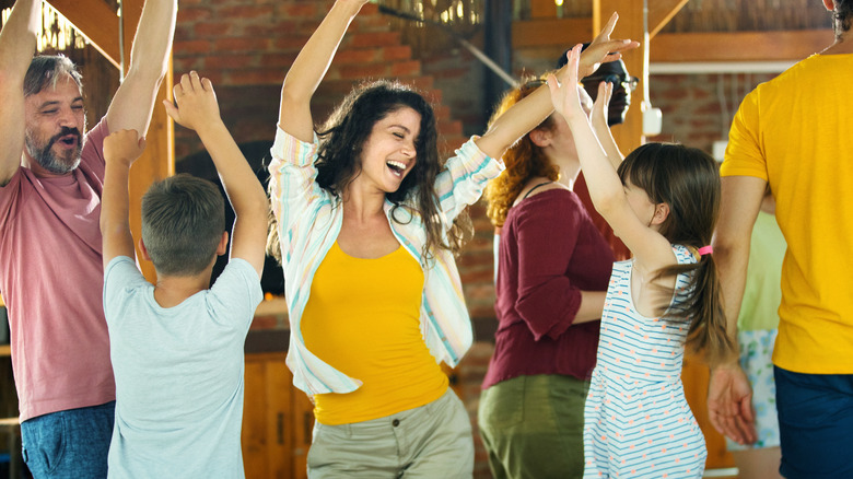 Family dancing