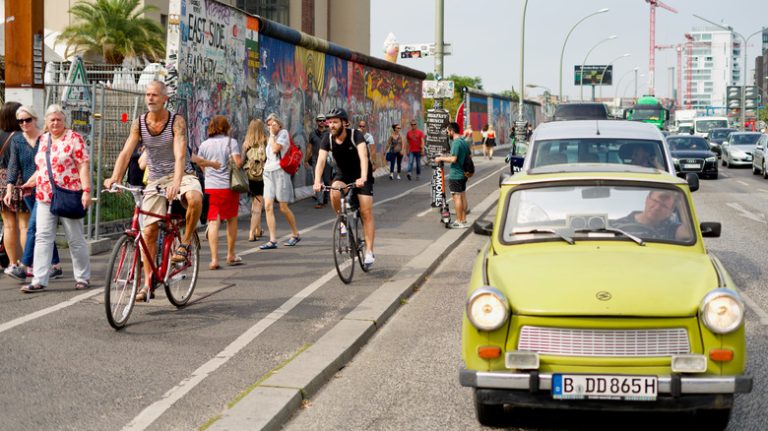 Cyclists and pedestrians in Berlin