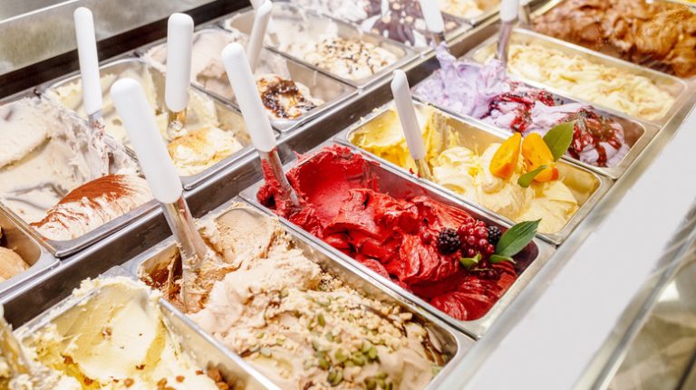 Gelato in a gelateria