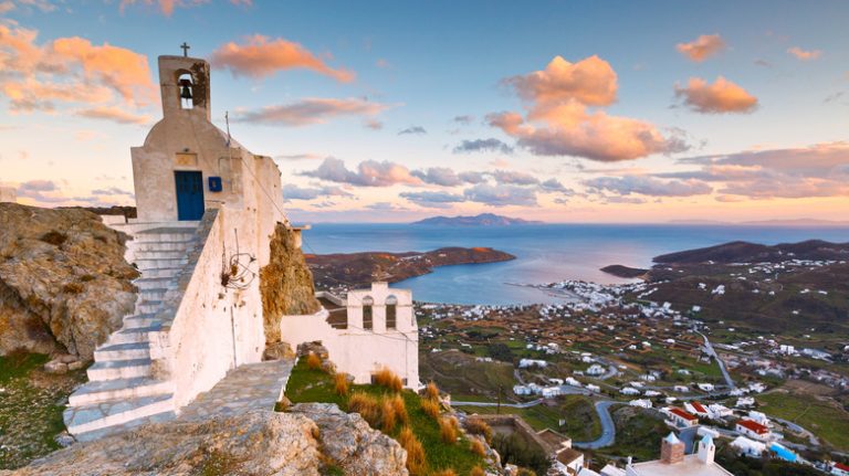 Aerial view of Serifos, Greece