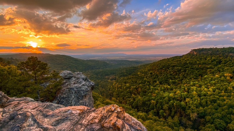 Lookout over Ozark mountains