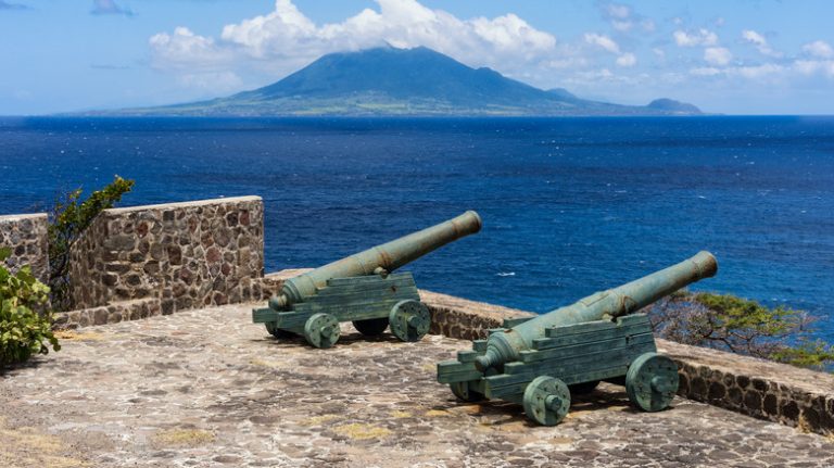 Cannons of Fort de Windt in Sint Eustatius