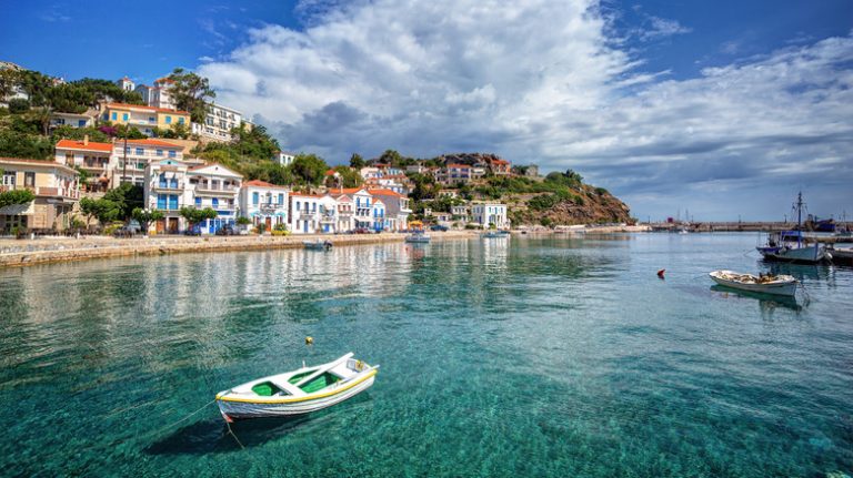 Seaview of village in Ikaria