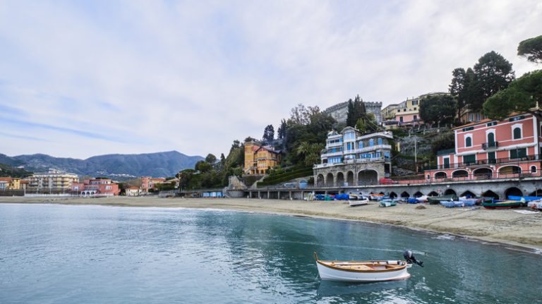 levanto beach in italy