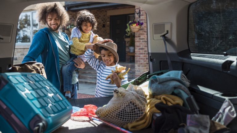 family packing for road trip