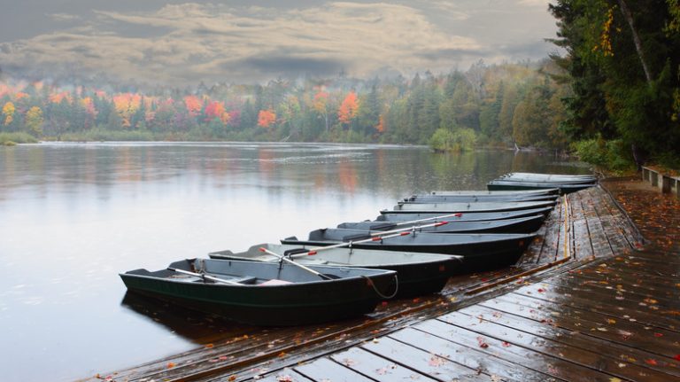 Rental boats at Lower Falls