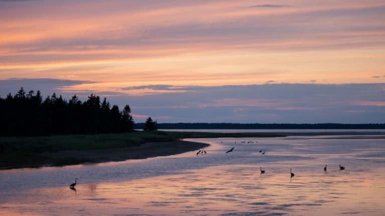 Dusk at beach in Kouchibouguac