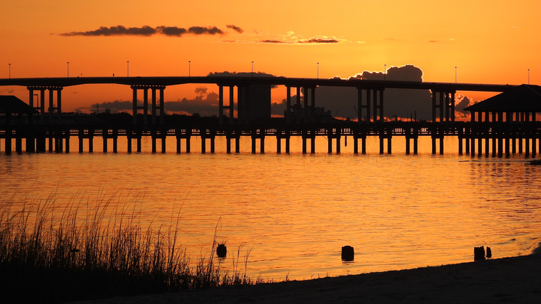 Sunset at Ocean Springs, Mississippi