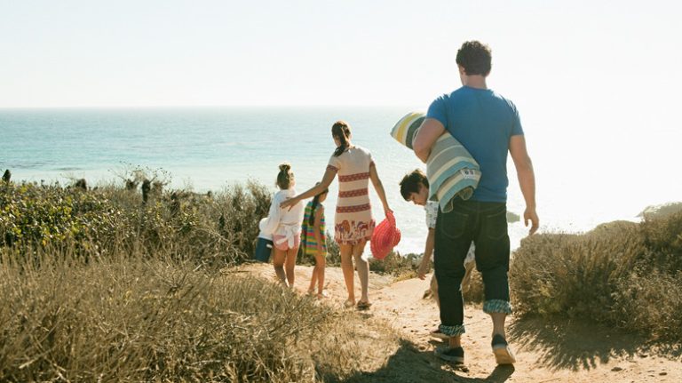 Family at the beach