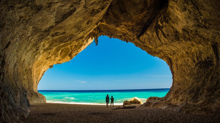 Two people at Cala Luna