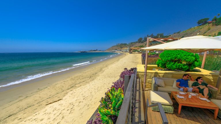 Nobu Malibu porch by beach