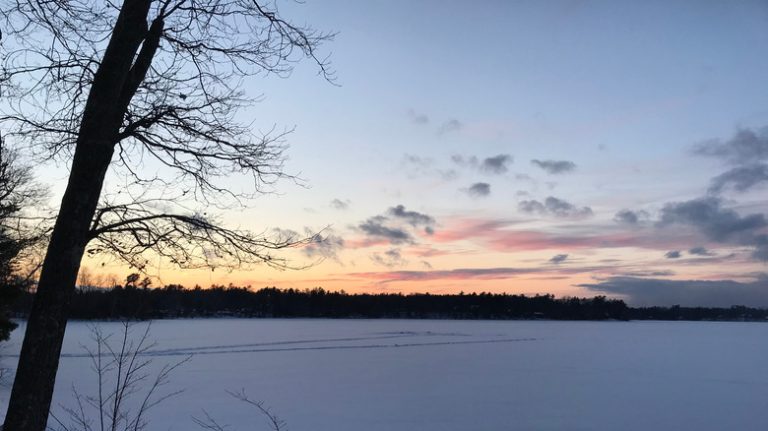 Sunset over Hayward, Wisconsin