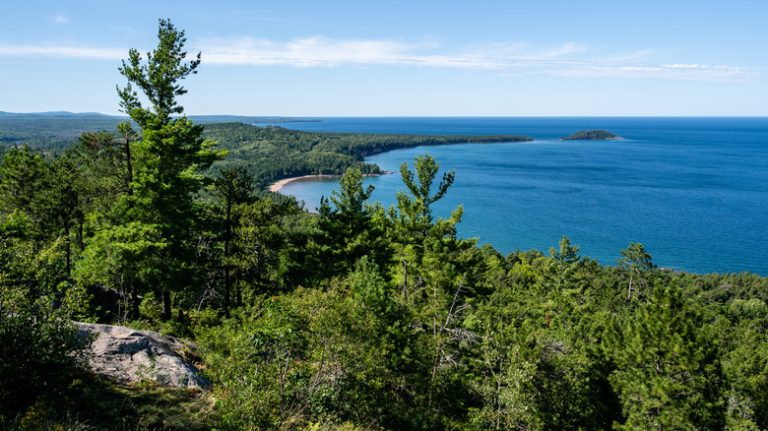 View of Lake Superior from Sugarloaf Mountain