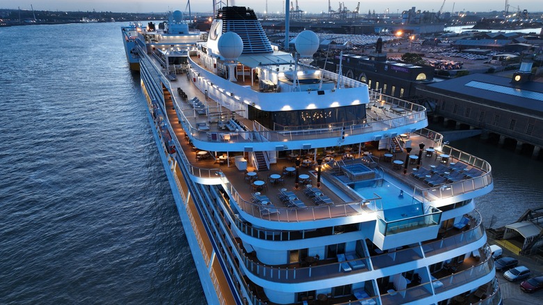 docked Viking cruise ship