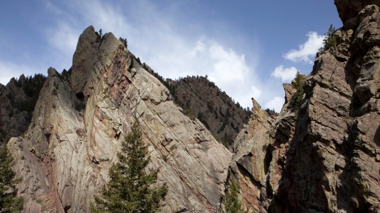 Jagged red rock formation