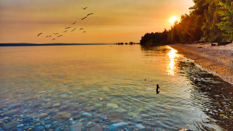 Sunset at Lake Michigan near Petoskey