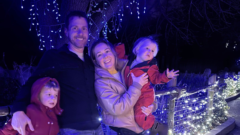 family enjoys festival of lights