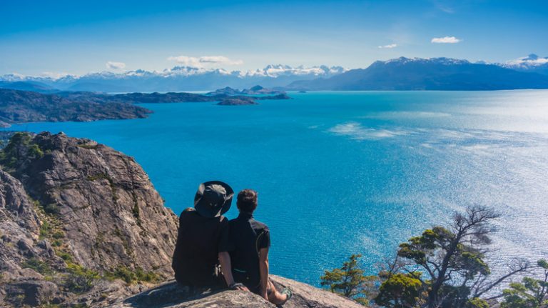 Couple looking at beautiful view