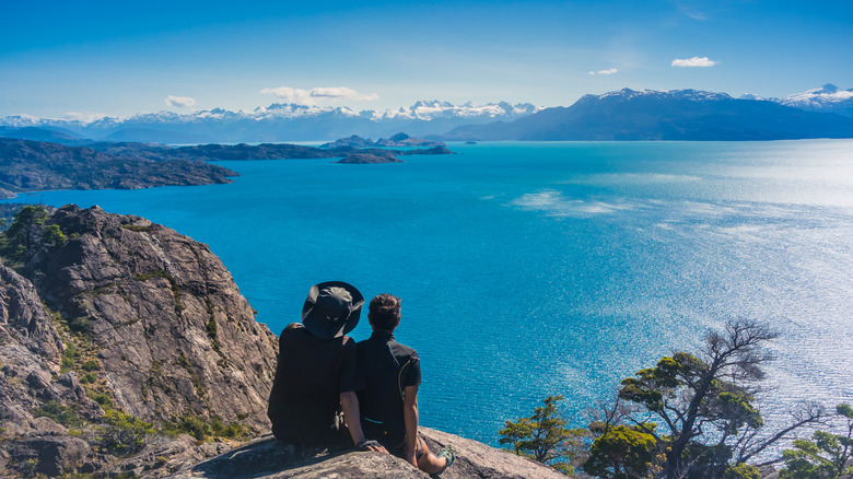 Couple looking at beautiful view