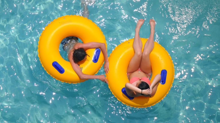 People floating on lazy river