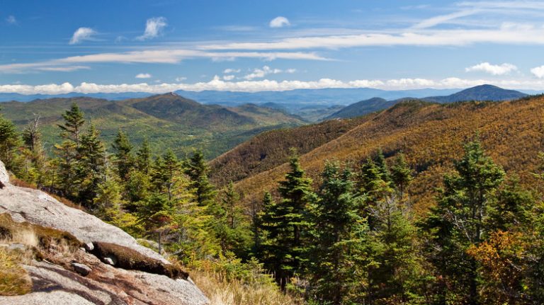 View from mountains in Adirondacks