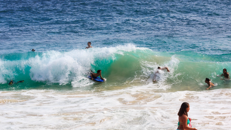 Bodyboarding Sandy Beach Oahu Hawaii