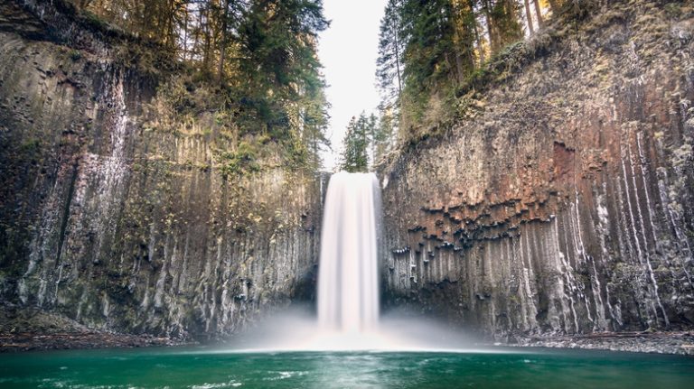 View of Abiqua Falls in Oregon