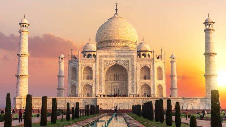 Taj Mahal at sunset