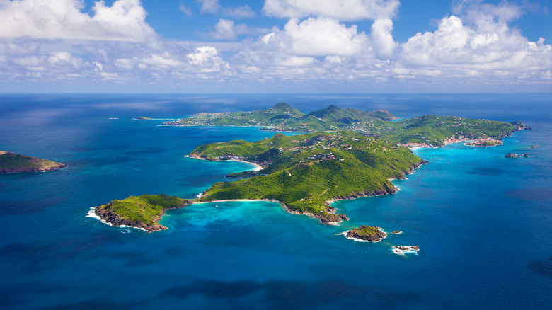 Saint Barthélémy islands from above