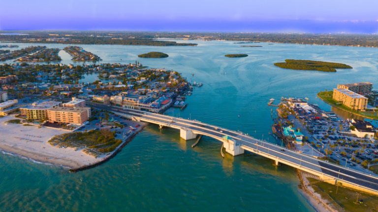 Aerial view of Indian Shores, Florida