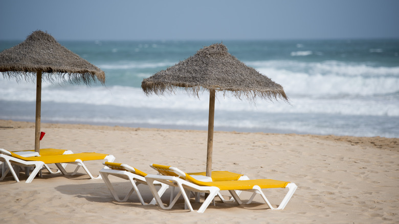 Quiet, windy Salema beach