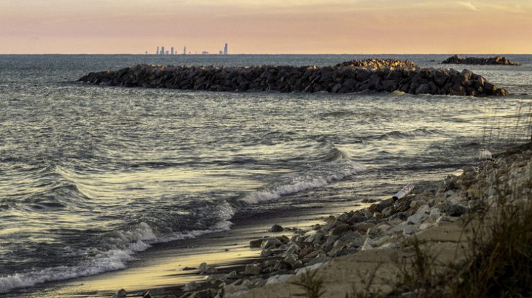 Chicago skyline from Illinois Beach State Park