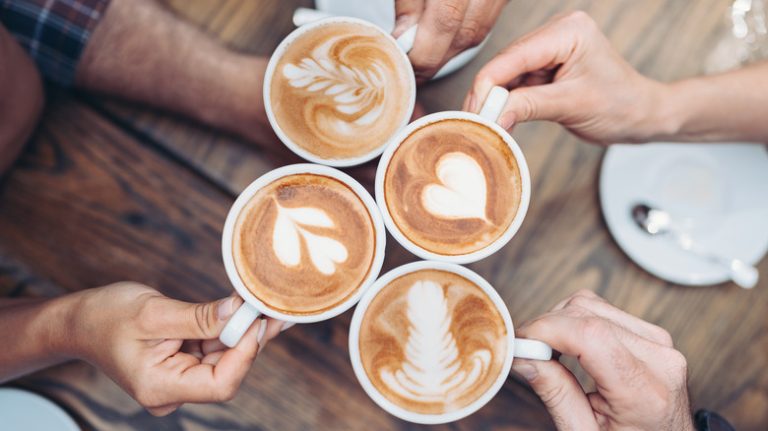 coffee art in mugs