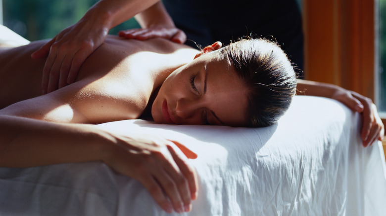 woman getting a massage