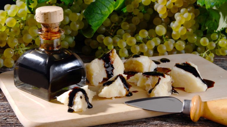 parmigiano reggiano and balsamic on tray