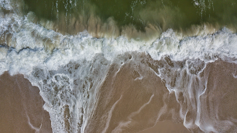 The surf at Island Beach State Park