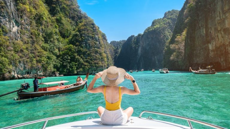 Woman on boat