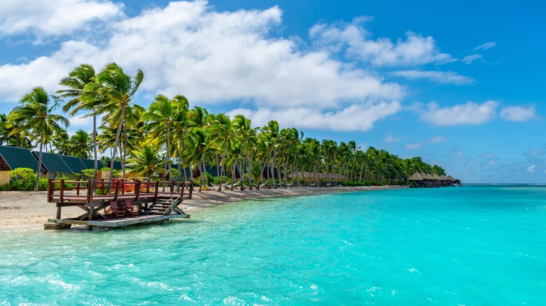 The water of Aitutaki