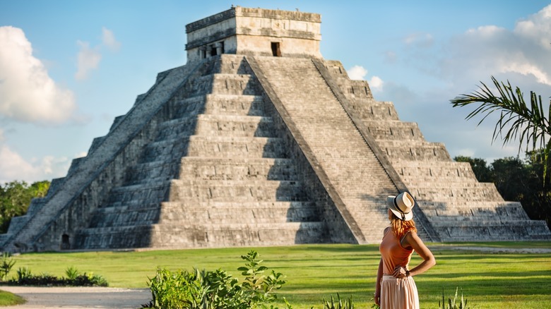 Mayan pyramid in Yucatan, Mexico