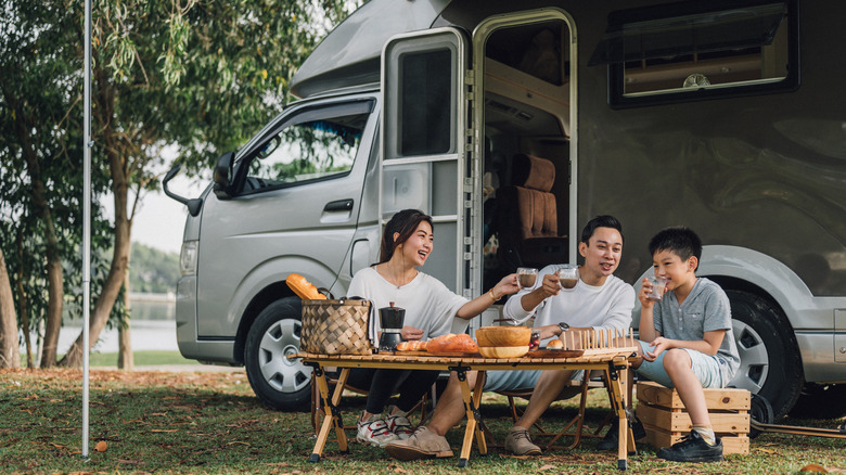 Family enjoying their RV