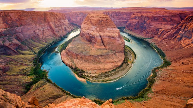 Horseshoe Bend at sunset