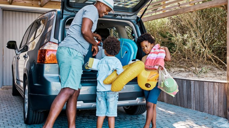 Family on a road trip