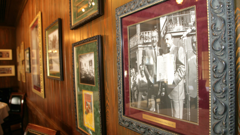 Artwork hanging inside Club 33